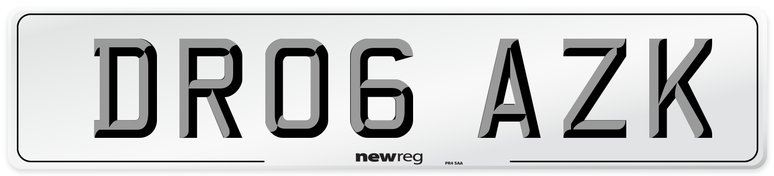 DR06 AZK Number Plate from New Reg
